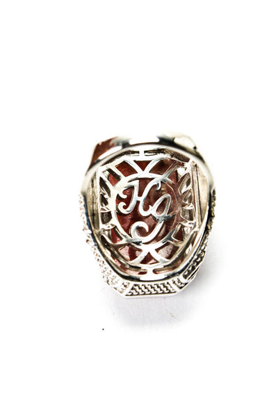 Hilary Joy Womens Sterling Silver Rhodochrosite Ring Sz 7 14.3g