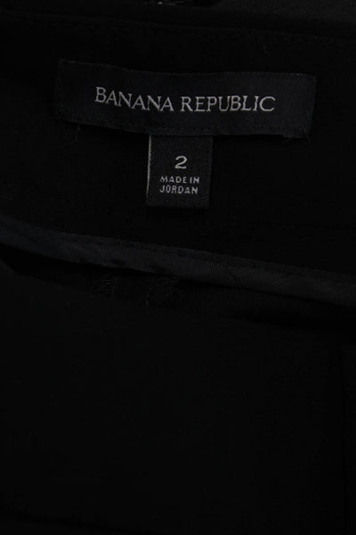 Banana Republic Womens Dress Pants Black 100% Polyester Inseam 28 Size 2