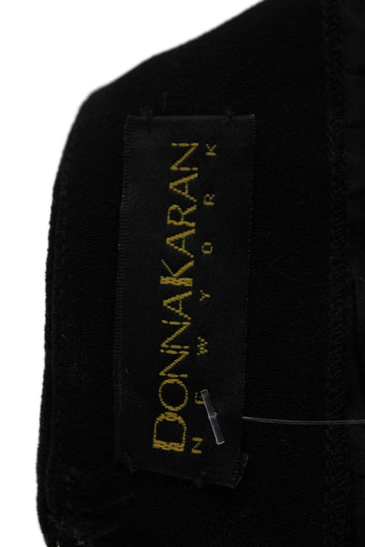 Donna Karan Women Pencil Wool Skirt Black Short Solid Size S