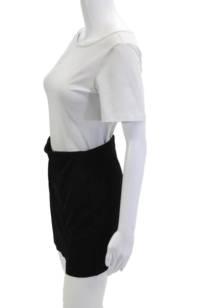 MNG Women Mini Straight Pencil Skirt Black Viscose Rayon Solid Size S