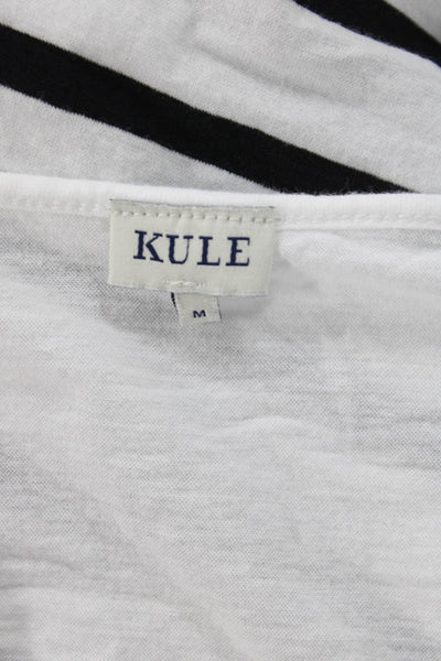 Kule Women Cropped Striped Cotton Round Neck Short Sleeve T-Shirt Size M