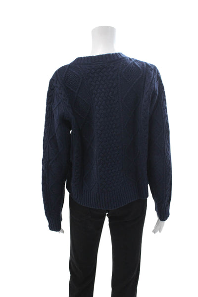 Nike Unisex Dark Blue Graphic Pullover Sweatshirt Crew Neck Long Sleeve Size L