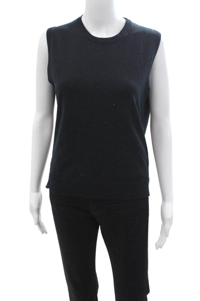 J Crew Mens Sleeveless Crew Neck Black Top Size L