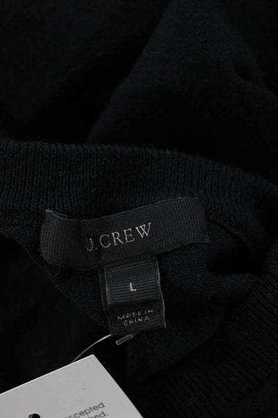 J Crew Mens Sleeveless Crew Neck Black Top Size L