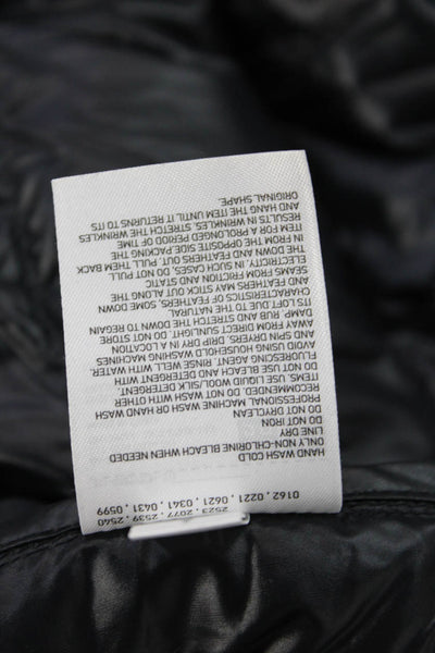 Uniqlo Women Sleeveless Quilted Puffer Jacket Black Nylon Zip High Neck Size L