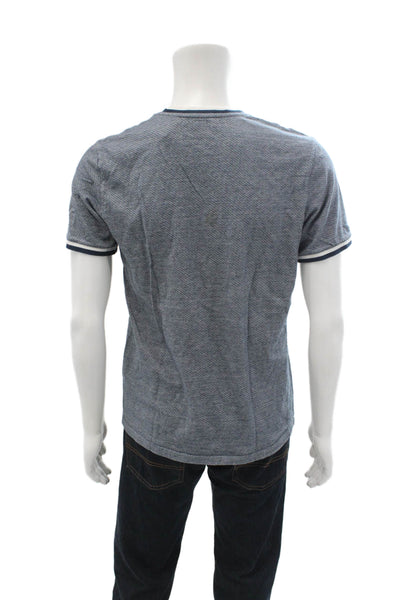 Ted Baker London Mens Geometric Crew Short Sleeve T-Shirt Blue Size 3