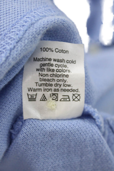 J Crew Mens Classic Light Blue Collared Short Sleeve Cotton Polo Size M