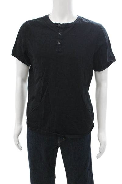 Threads 4 Thought Mens Band Short Sleeve Black Organic Cotton T-Shirt Size M