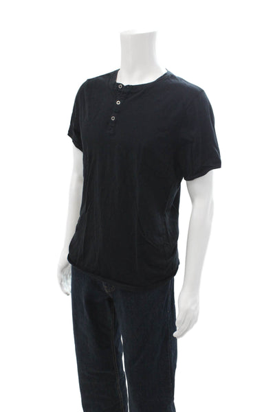 Threads 4 Thought Mens Band Short Sleeve Black Organic Cotton T-Shirt Size M