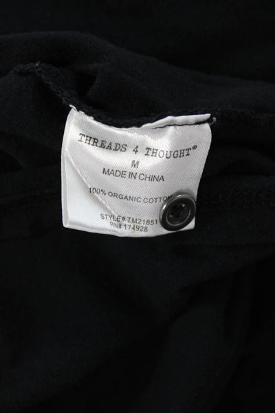 Threads 4 Thought Mens Band Short Sleeve Black Organic Cotton T-Shirt Size M