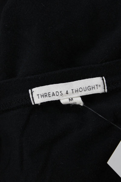 Threads 4 Thought Mens Band Short Sleeve Black Organic Cotton T-Shirt Size M