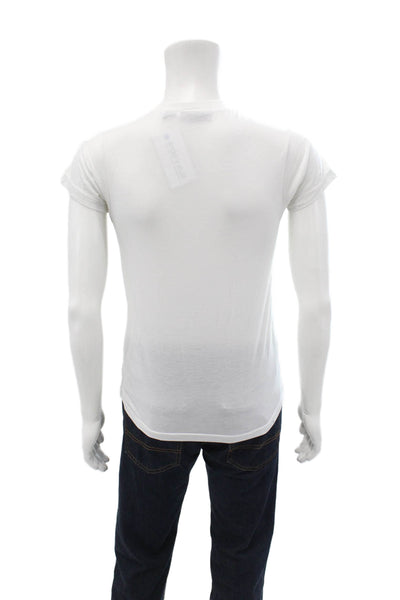 Something Navy Unisex T-Shirt White Crew Neck Short Sleeve Size XS