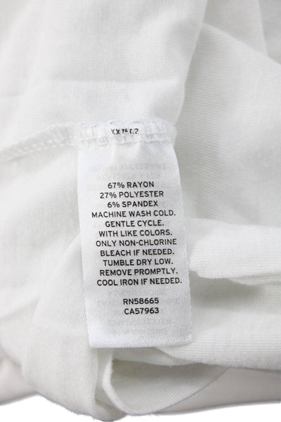 Something Navy Unisex T-Shirt White Crew Neck Short Sleeve Size XS