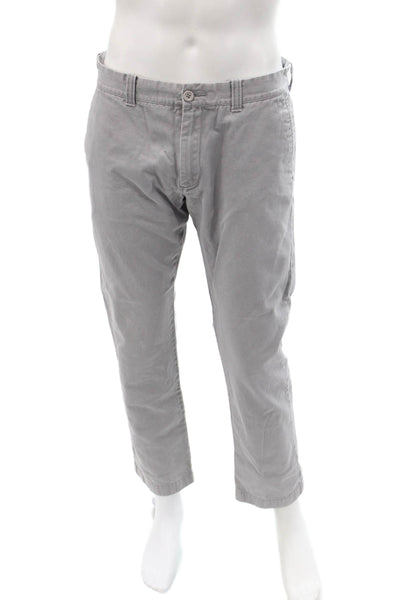 J Crew Mens Chinos Gray Cotton Size 33