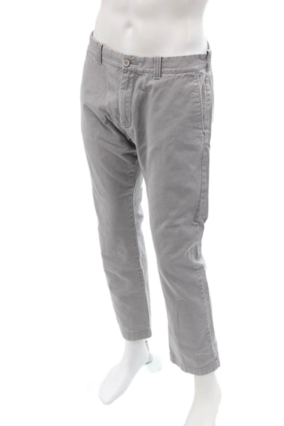 J Crew Mens Chinos Gray Cotton Size 33