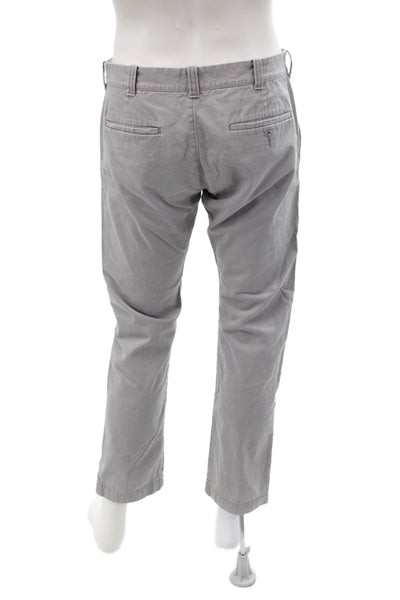 J Crew Mens Chinos Gray Cotton Size 33