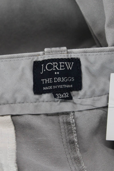 J Crew Mens Chinos Gray Cotton Size 33