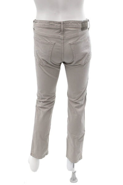 AG Adriano Goldschmied Mens Chino Khaki Pants Beige Button Closure Size 30