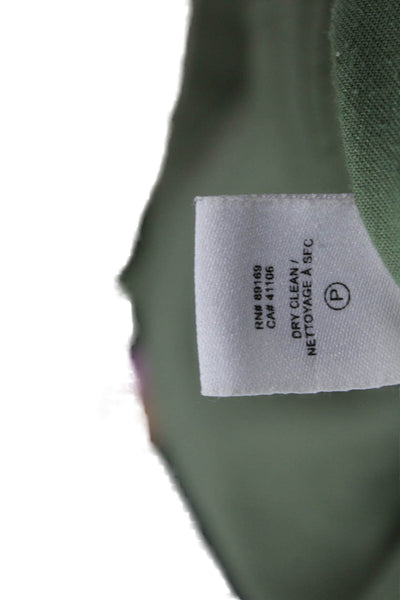 Derek Lam 10 Crosby Women Cropped Cargo Ankle Pants Green Cotton Blend Size 30