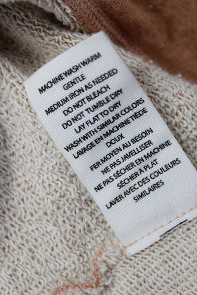 Ulla Johnson Womens Pullover Sweatshirt Crew Neck Long Sleeve Tan Size S