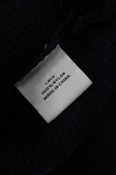 Autumn Cashmere Unisex Pullover Dark Blue Nylon Crewneck Size M