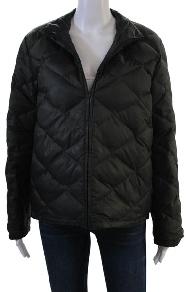 Banana Republic Women Quilted Puffer Jacket Black Size S