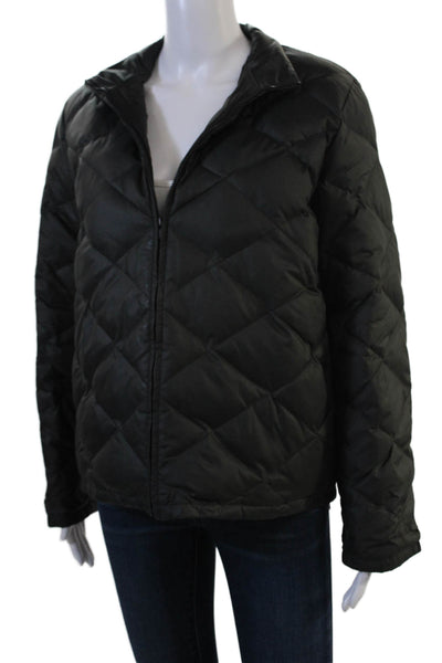 Banana Republic Women Quilted Puffer Jacket Black Size S
