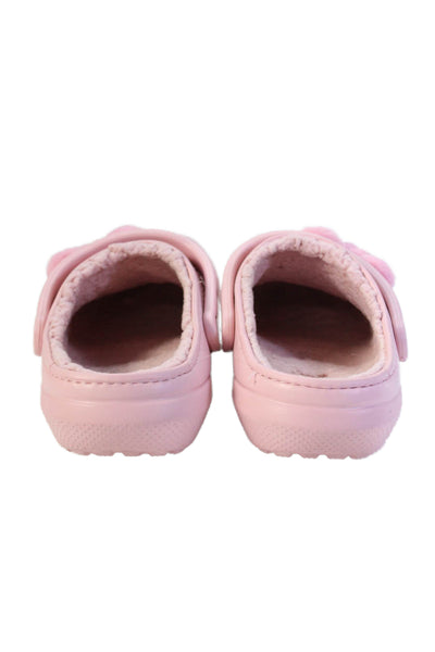 Crocs Womens Casual Round Toe Flat Slip-On Clogs Solid Pink Size 11