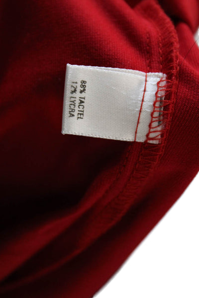 A'nue Ligne Womens Basic Tank Red Round Neck Sleeveless Tactel Lycra Size 1