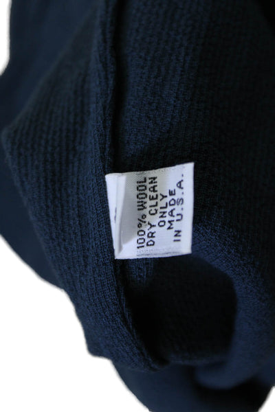 Loeffler Randall Women Dark Blue Silk Sleeveless Basic Blouse Size S