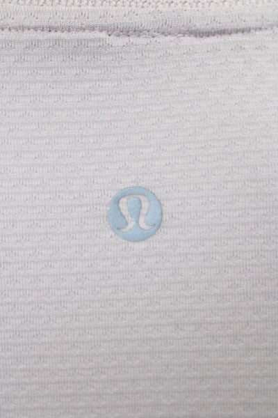 Lululemon Womens Striped Collar Short Sleeve Polo Shirt Pink Size 4