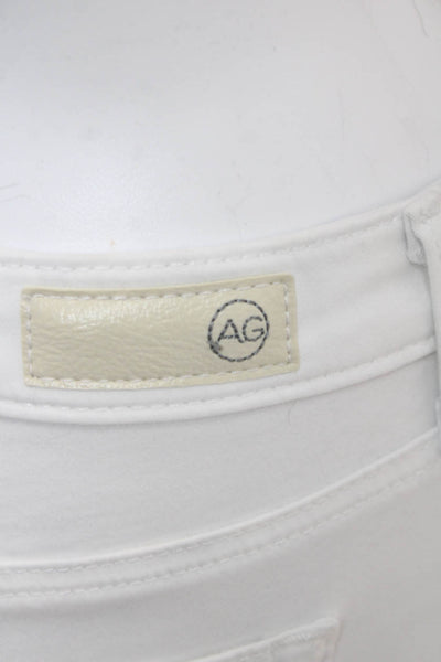 AG Adriano Goldschmied Womens White Ankle Skinny Jeans Size 25