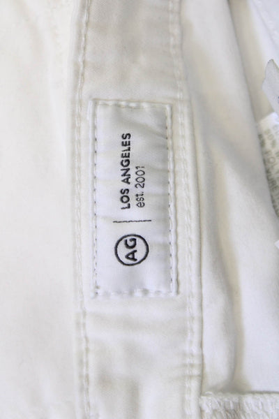 AG Adriano Goldschmied Womens White Ankle Skinny Jeans Size 25
