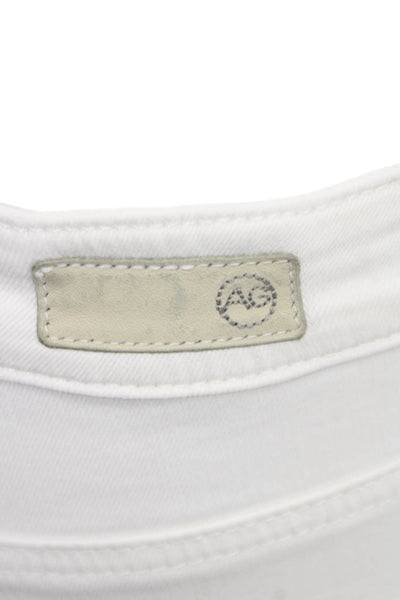 AG Adriano Goldschmied Womens Skinny Ankle Jeans White Size 24