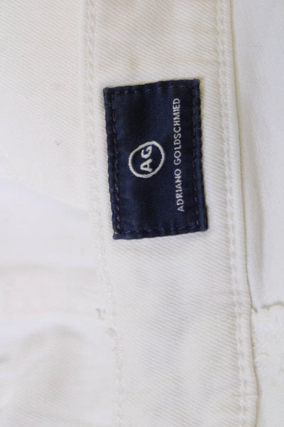 AG Adriano Goldschmied Womens Skinny Ankle Jeans White Size 24