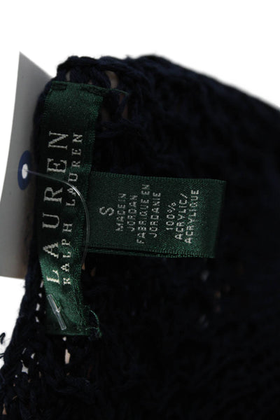 Lauren Ralph Lauren Unisex Pullover Sweater Dark Blue 3/4 Sleeve Size S