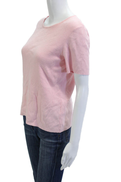 Nordstrom Women Basic Pink Short Sleeve Round Neck T-Shirt Size S
