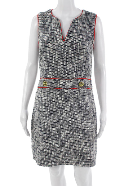 STS Sail To Sable Women Shift Dress Black V-Neck Sleeveless Size 8