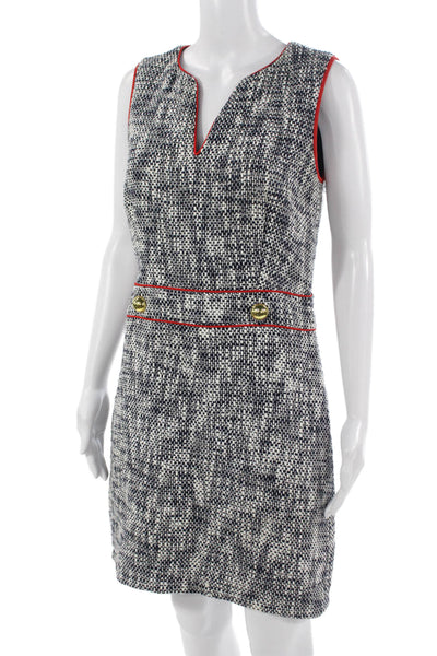 STS Sail To Sable Women Shift Dress Black V-Neck Sleeveless Size 8