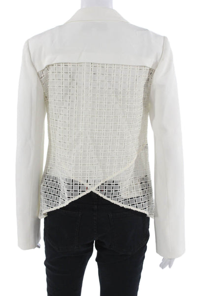 Derek Lam Womens White Collared Long Sleeve Blazer Size 6