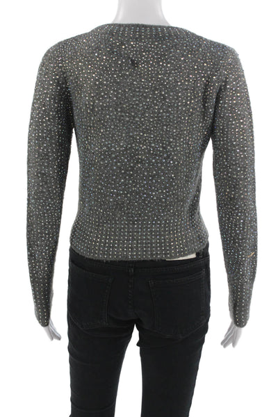 Zara Knit Unisex Pullover Sweater Gray Acrylic Polyester Elastane Size S