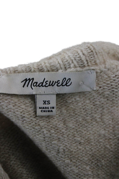 Madewell Unisex Floral Beige Crew Neck Long Sleeve Pullover Size XS