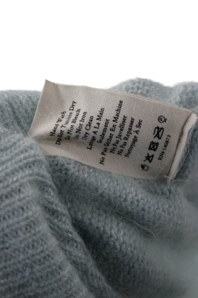 Love Shack Fancy Unisex Light Blue Pullover Sweater Cotton Cashmere Size XS