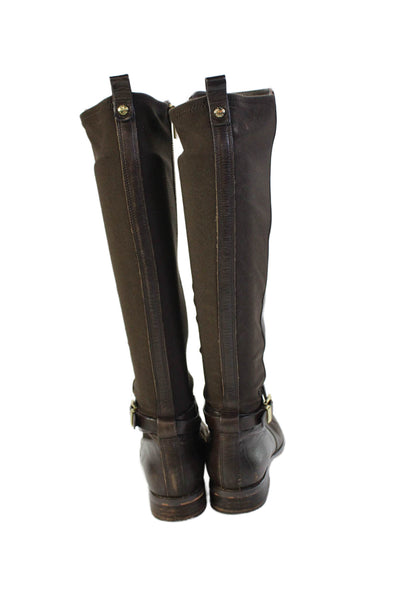 Michael Michael Kors Womens Side Zip Block Heel Knee High Boots Brown Size 8