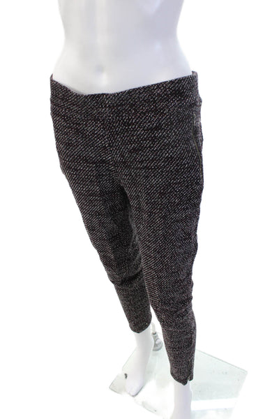 Madewell Women Cropped Ankle Herringbone Pants Black Zip Size M