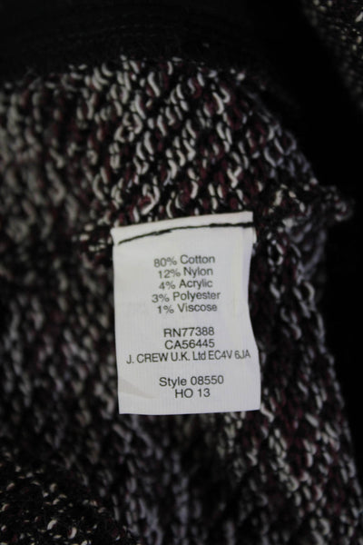 Madewell Women Cropped Ankle Herringbone Pants Black Zip Size M