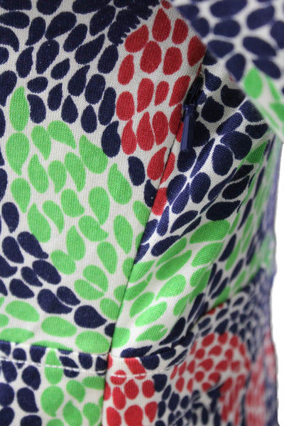 Lilly Pulitzer Womens Shift Dress Green Floral Knee Length 3/4 Sleeve Size M