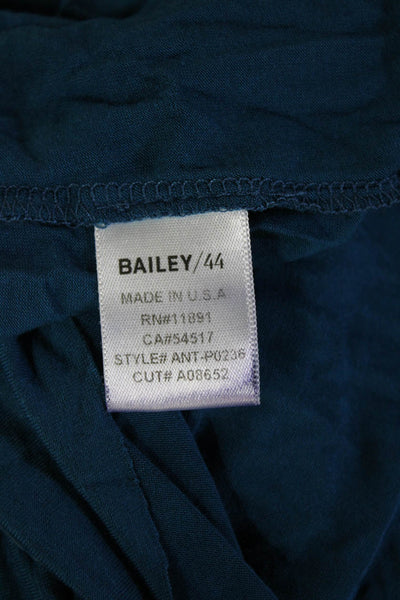 Bailey 44 Womens Wrap Dress Blue V Neck Sleeveless Petite Size L