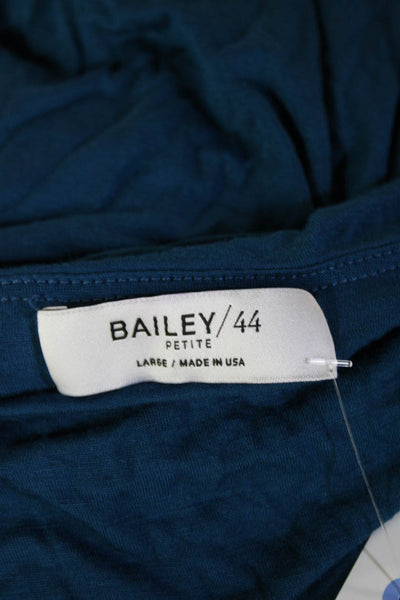 Bailey 44 Womens Wrap Dress Blue V Neck Sleeveless Petite Size L