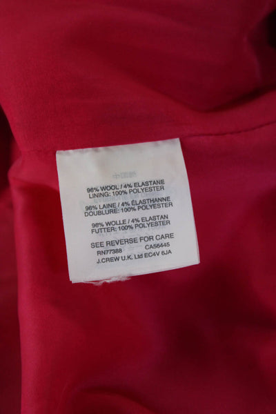 J Crew Womens Pink Sheath Dress Wool Short Sleeve Round Neck Size 10